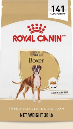 Picture of ROYAL CANIN Boxer Adult Dry Dog Food, 30 lb Bag | Muscle Support with Protein and L-Carnitine, Unique Kibble Shape Made For Adult Boxers 15+ Mo, EPA and DHA for Heart Health