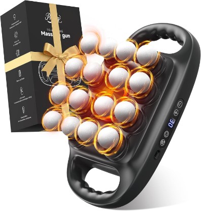 Picture of 16 Head Massage Gun Deep Tissue Percussion Muscle Massager for Full Body | Prisag Ultra-Quiet Massage Gun with 3 Modes&30 Intensities for Back, Legs, Foot, Muscle Pain Relief, Ideal Gift for Men Women