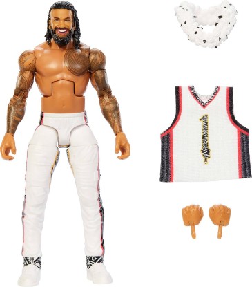 Picture of Mattel WWE Elite Jimmy USO Action Figure & Accessories, Series #126 | WWE Action Figure, 6-inch Collectible Superstar with 25 Articulation Points & Swappable Hands​​​