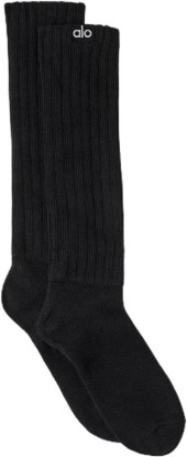 Picture of Alo Black Scrunch Socks for Unisex by Alo Yoga