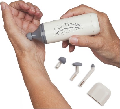 Picture of Norco Mini Massager - Handheld Massager for Scar Tissue Break Up | Compact, Travel Massage Gun with 3 Attachments for Hand, Foot, Neck, Face, Finger, or Small Muscle Relief | NC70209