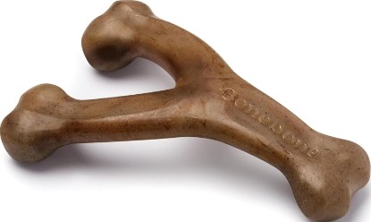 Picture of Benebone Wishbone Durable Dog Chew Toy for Aggressive Chewers, Real Bacon, Made in USA, Medium