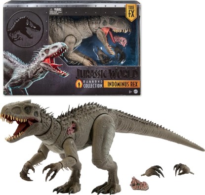 Picture of Mattel Jurassic World Hammond Collection Indominus Rex Dinosaur Figure | Deluxe Articulated Large Size Action Figure, Swappable Claws & Tracking Implant