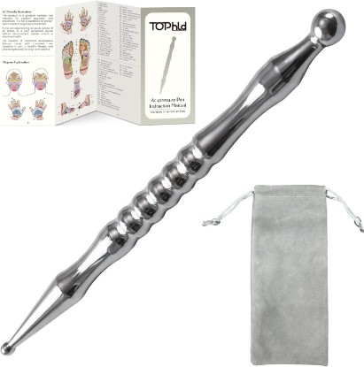 Picture of Acupuncture Pen, Premium Stainless Steel Acupressure Pen for Muscle Tension Pain Relief, Trigger Point Massage Pen Manual Reflexology Tool