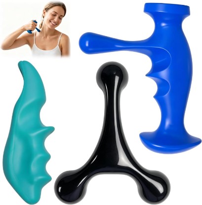 Picture of Abnaok Trigger Point Massage Tool for Deep Tissue, 3PCS Fascia Release Tools Set, Thumb Saver Massage Tool for Full Body Pain Relief, with 3-Legged Massage Knobs, Stress Relief