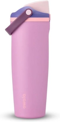 Picture of Owala FreeSip 30oz Stainless Steel Water Bottle, Pretty in Purple, Sway Design with Handle