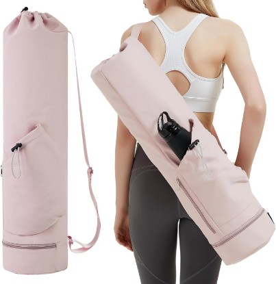 Picture of sportsnew Yoga Mat Bag with Water Bottle Pocket & Wet Pocket for Women