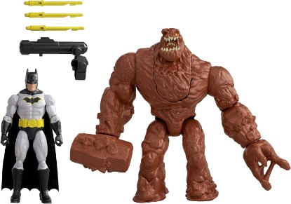 Picture of Mattel DC Premier Series Action Figure 2-Pack Batman Vs Clayface | 6.5 Inch Toy Pack, Super Hero and Villain, 22 Points of Articulation, Clayface Monster Face and Hammer Arm Feature