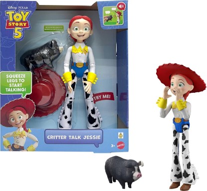 Picture of ​Mattel Disney and Pixar Toy Story 5 Critter Talk Jessie | 12-inch Posable Action Figure Toy & Jimmy Dean, 35+ Movie Sounds & Phrases​, English Language