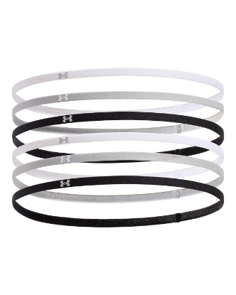 Picture of Under Armour Womens Mini Elastics 6 Pack, (001) Black / / Mod Gray, One Size Fits Most
