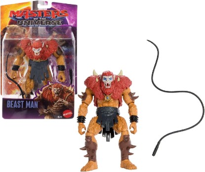 Picture of Masters of the Universe 2026 Movie Beast Man 5.5 Inch Action Figure Villain Toy, Content Inspired with 14 Movable Joints & Whip, Evil Hairy Henchman