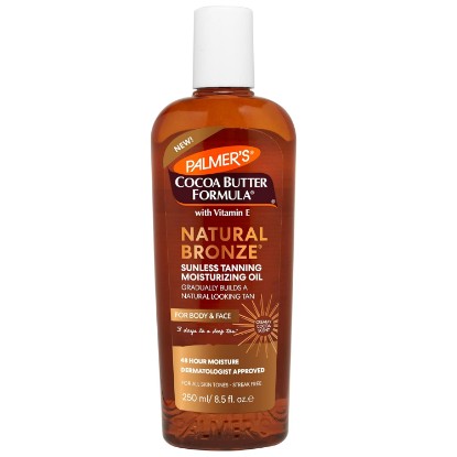 Picture of Palmer’s Cocoa Butter Formula, Natural Bronze Sunless Tanning Moisturizing Body Oil (8.5 fl oz), Face & Body Gradual Tanner, Buildable, Natural-Looking Tan in 3 Days, No Streak, 48-Hour Moisture