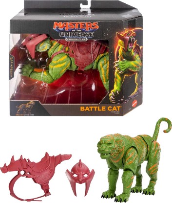 Picture of Masters of the Universe Chronicles Action Figure Battle Cat, 6.5 Inch 2026 Movie Accurate, Glass Eyes & Articulated Jaw, Tiger with Saddle & Armor