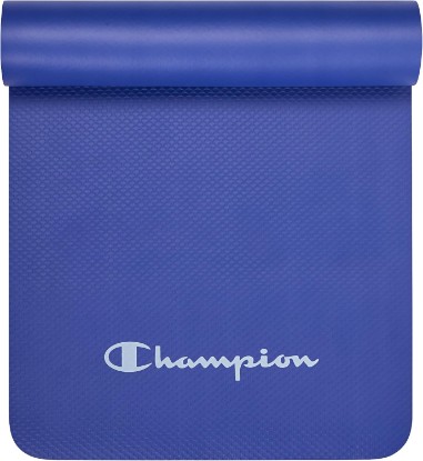 Picture of Champion 10mm Exercise Mat, Cushioned Non-Slip Workout Mat with Textured Base for Yoga, Pilates, Stretching & Floor-Based Training, Lightweight NBR Material, Includes Carry-On Strap