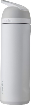Picture of Owala Flip Insulated Stainless Steel Water Bottle with Straw, BPA-Free Sports Water Bottle, Great for Travel, 24 Oz, Shy Marshmallow