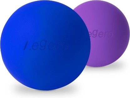 صورة Massage Lacrosse Balls for Myofascial Release,Yoga Deep Tissue Massage,Trigger Point Therapy and Foot Plantar Fasciitis,Muscle Soreness Massager Ball (2Pack,Deep Blue and Purple)
