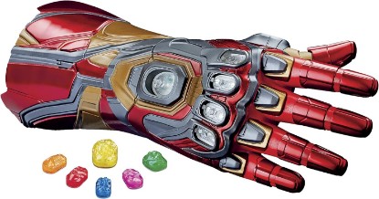 Picture of Avengers Marvel Legends Series Iron Man Nano Gauntlet Articulated Electronic Fist with Lights , Authentic Movie Sounds and Removable Infinity Stones