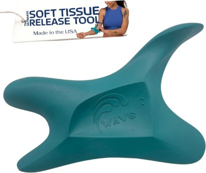 Picture of The Wave Tool, The Ultimate Soft Tissue Release All-in-One Ergonomic Scraper and Massage Bodywork Tool for Trigger Points, Muscle Pain, Scars, and Athletic Recovery, Made in USA (Deep sea Teal)