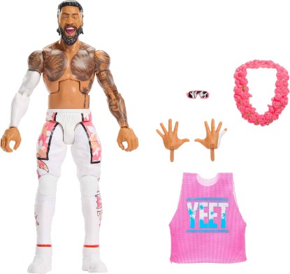 Picture of Mattel WWE Elite Collection Top Picks Jey USO 6" Action Figure | Action Figures & Accessories Set, Collectible with Swappable Hands & Ring Gear