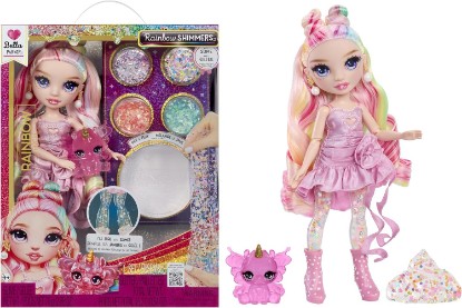 Picture of Rainbow High Rainbow Shimmers with Slime – Bella, Pink 11”, Create a Rainbow Fashion Doll, Slime Kit