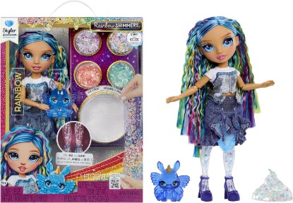 Picture of Rainbow High Rainbow Shimmers with Slime – Skyler, Blue 11” Fashion Doll, Create a Rainbow Doll, Slime Kit, Pet Bunny, Kids Gift 4+