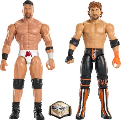 Picture of Mattel WWE Main Event Showdown Action Figures 2-Pack with Accessory, Series #24 LA Knight vs Logan Paul Collectible Set, 6-inch