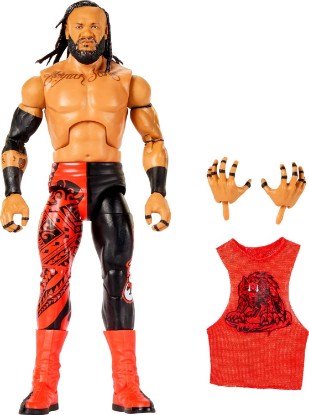 Picture of Mattel WWE Elite Jacob Fatu Action Figure & Accessories, Series #125 | WWE Action Figure, 6-inch Collectible Superstar with 25 Articulation Points & Swappable Hands​​​