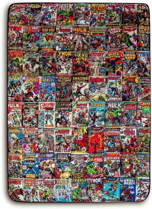 Picture of Marvel Comics Oversized Fleece Throw Blanket With Spider-Man, Captain America, Black Panther, More | Superhero Geeky Home Decor | Soft And Cozy Sherpa Blanket | 54 x 72 Inches