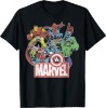 Picture of Marvel Avengers Team Retro Comic Vintage Graphic T-Shirt Small