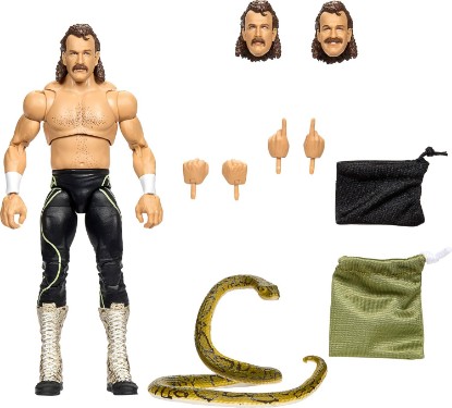 Picture of Mattel WWE Ultimate Edition Jake Roberts Action Figure & Accessories | WWE Action Figure, 6-inch Collectible with Swappable Heads & Hands, 30 Articulation Points​