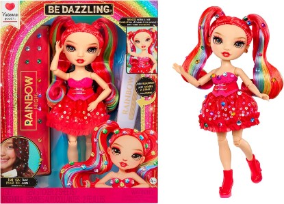 Picture of Rainbow High Be Dazzling Fashion Dolls- Vivienne Rouge (Red) with Bedazzler Tool and Sparkle Gems
