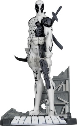 Picture of McFarlane Toys- Marvel Deadpool (Line Art) 1:10th Scale Collectible with Scene (The New Mutants #98) Gold Label