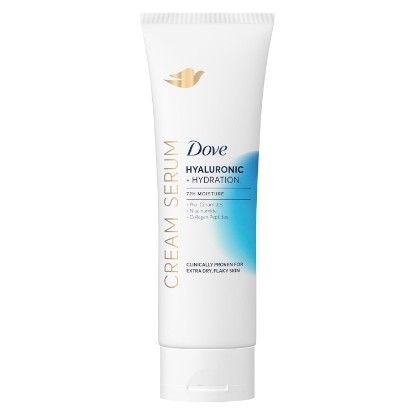 Picture of Dove Body Cream Serum Hyaluronic + Hydration for Extra Dry, Flaky Skin 8oz | Reliefs dry patches and flakiness, Hydrating Lotion with Pro-Ceramides, Niacinamide and Collagen Peptides,Lightweight formula