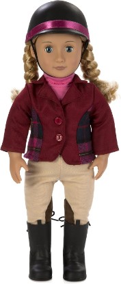 Picture of Our Generation Lily Anna - Posable 18-Inch Equestrian Doll - Blue Eyes & Blonde Hair - Horseback Riding Accessories & Storybook - Pretend Play - Toy for Kids 3 Years +