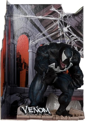 Picture of McFarlane Toys - Marvel Venom 1:10th Scale Collectible with Scene (The Amazing Spider-Man #316) | Marvel Collectible 7 Inch Statue Figure 1/10 Scale Posed Scene - Venom (The Amazing Spider-Man #316)