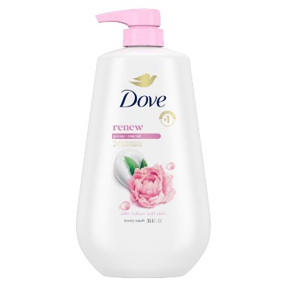 Picture of Dove 24hr Renew Lotion Body Wash MicroMoisture, Peony & Rose Oil, 30.6 oz | For refreshing moisture, MicroMoisture deeply nourishes skin for 24 hours of softness.