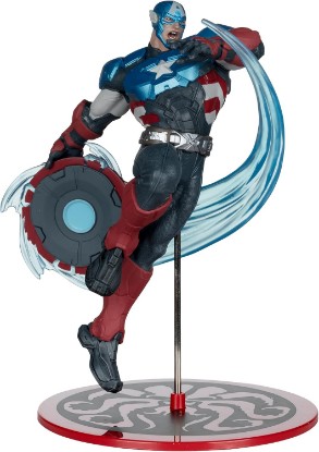 Picture of McFarlane Toys- Marvel Rivals Captain America 1:10th Scale Collectible | Marvel Rivals 7 Inch Statue Figure 1/10 Scale - Captain America