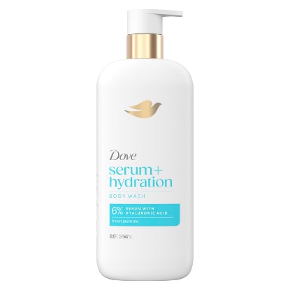 Picture of Dove Serum+ Hydration Body Wash Hyaluronic Acid 6% Hydration Serum, 18.5 oz | Serum-infused moisturizing body wash with 6% hydration serum and hyaluronic acid for dry, dehydrated skin