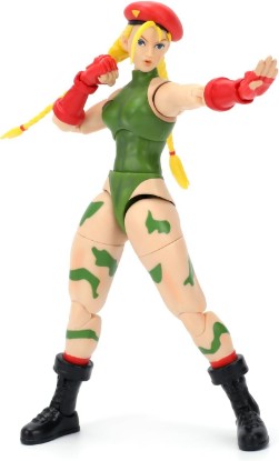 Picture of Jada Toys – Street Fighter II Cammy Action Figure - 1:12 Scale Collectible - Includes Interchangeable Heads, Hands, and Accessories - Ages 13+ - Classic Video Game Nostalgia