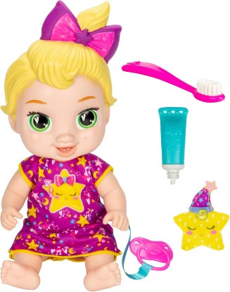 Picture of Baby Alive Lil Dreamer LaLa GooGoo Sleepy Baby Doll Set, Blonde Hair, Fun Sleepover Theme, Preschool Toys for Girls & Boys 3 Years & Up
