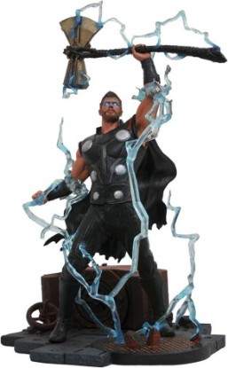 Picture of Diamond Select Toys Marvel Gallery: Avengers Infinity War Movie Thor PVC Diorama Figure, Standard, Black