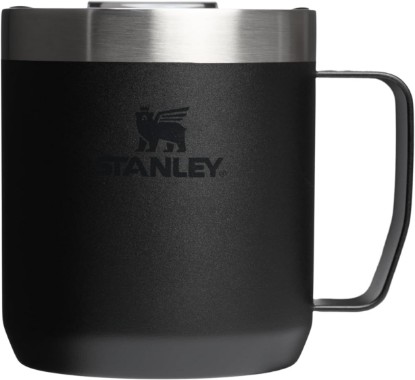 Picture of STANLEY Everyday Camp Mug 12oz | Drink Through Lid | Cup for Coffee, Tea and Drinks | Insulated Stainless Steel Coffee Mug | BPA-Free | Black 2.0