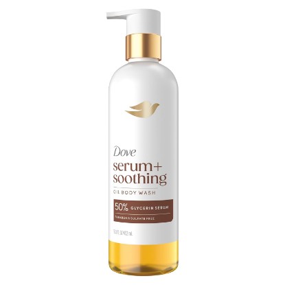 Picture of Dove Serum+ Soothing Oil Body Wash, Almond & Oil Sandalwood, 15.3 fl oz | Soothing Hydrating Cleanser with Sandalwood