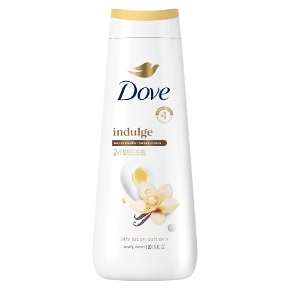 Picture of Dove Vanilla Body Wash for Hydrated & Soft Skin, 20 oz | DoveVanilla Body Wash nourishes skin with rich vanilla scent and MicroMoisture technology.