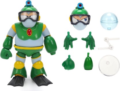 Picture of Jada Toys Mega Man Wave 3 Bubble Man Action Figure 1:12 Deluxe Scale 6" Tall, Fully Articulated, Collector Packaging | Megaman 5 Inch Action Figure 1/12 Scale Deluxe - Bubble Man