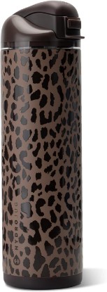 Picture of HydroJug Ease2o 24oz Insulated Water Bottle, Straw & Chug Lid, Brown Leopard