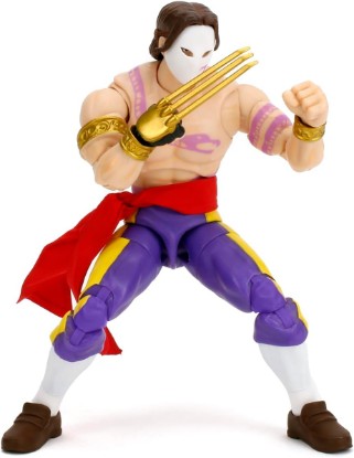 Picture of Jada Street Fighter II Vega (Wave 4) Action Figure Toys – 1:12 Scale, 6" Tall, Interchangeable Heads, Hands & Claw Accessories | Street Fighter 2 The Final Challengers 6 Inch Action Figure - Vega