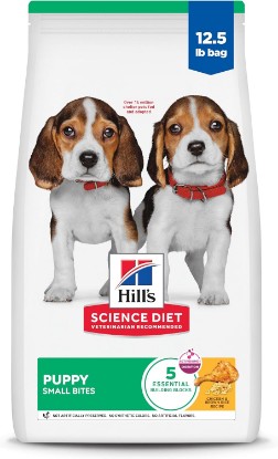 Picture of Hill's Science Diet Puppy Small Bites Dry Dog Food | #1 Veterinarian Recommended, Chicken & Brown Rice, 12.5 lb. Bag