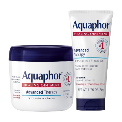 Picture of Aquaphor Advanced Therapy Healing Ointment Skin Care Set, 2 Items | Body Moisturizer for Dry Skin, Minor Cuts and Burns, Dry Cuticles, Cracked Heels, Hands and Lips