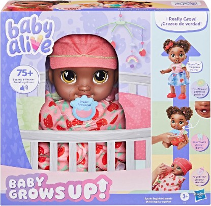 Picture of Baby Alive Baby Grows Up, Berry Boo, 6 Milestones and Baby's First Tooth, Interactive Talking Doll for Girls and Boys Ages 3+